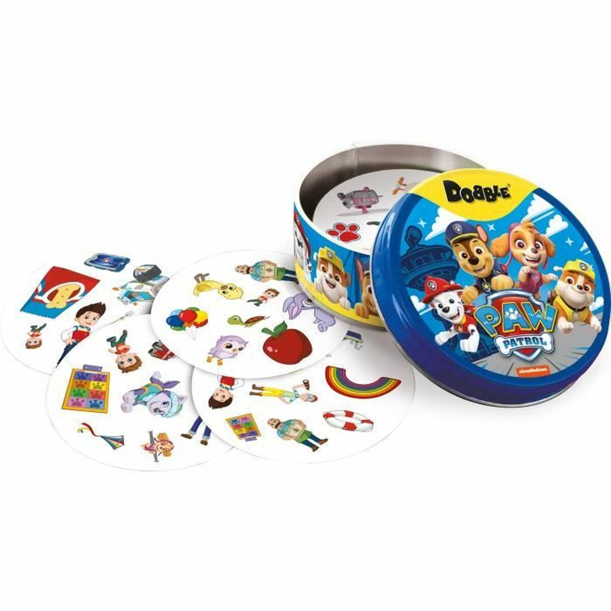 Asmodee Dobble Paw Patrol – Juego Educativo De Observación Y Velocidad En Francés, Para 2 A 8 Jugadores Desde 4 Años, Multicolor