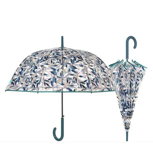 Automatiskt paraply Perletti Transparent Mikrofiber Ø 89 cm Löv av en växt-Bagage, Paraplyer-Perletti-peaceofhome.se