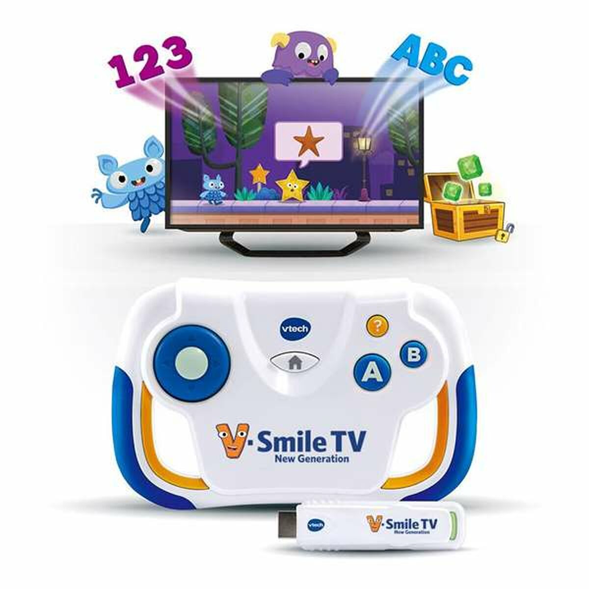 Bärbar spelkonsol Vtech V-Smile TV-Leksaker och spel, Elektroniska leksaker-Vtech-peaceofhome.se