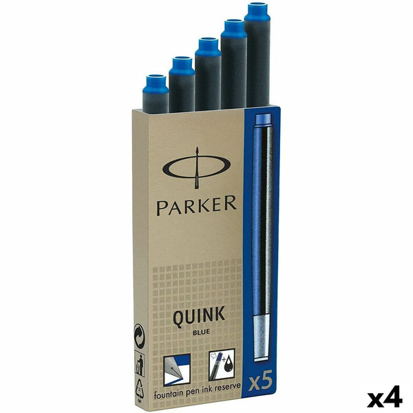 Bläckpåfyllning för penna Parker Quink Ink 5 Delar (4 antal)-Kontor och Kontorsmaterial, Kulspetspennor, pennor och skrivverktyg-Parker-peaceofhome.se