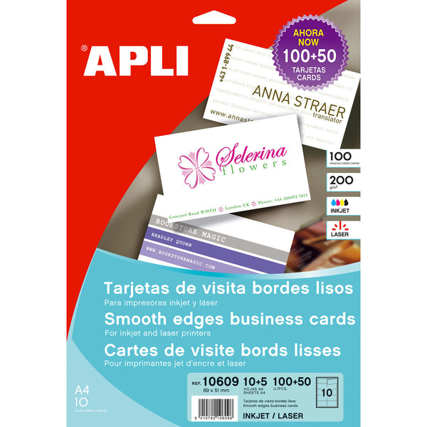 Business cards Apli 210 x 297 mm-Kontor och Kontorsmaterial, Pappersprodukter för kontoret-Apli-peaceofhome.se
