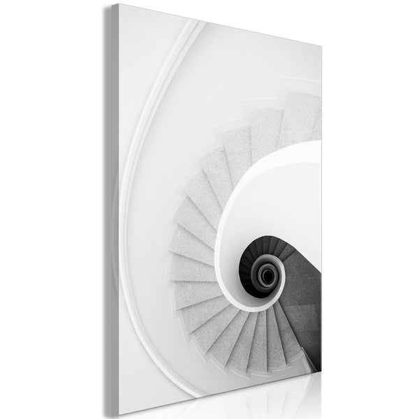 Canvas Tavla - White Stairs Vertical-Tavla Canvas-Artgeist-peaceofhome.se