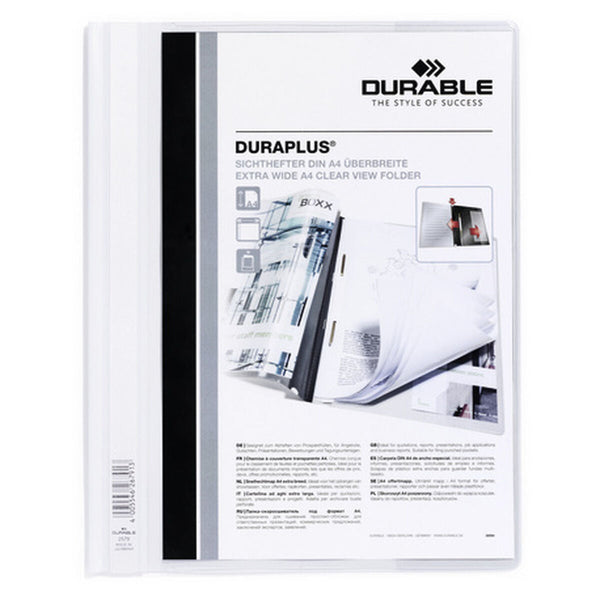Dokumenthållare Durable Duraplus Vit Transparent A4 25 Delar-Kontor och Kontorsmaterial, Kontorsmaterial-Durable-peaceofhome.se