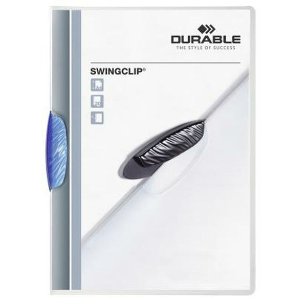 Dokumenthållare Durable Swingclip Blå Transparent A4-Kontor och Kontorsmaterial, Kontorsmaterial-Durable-peaceofhome.se