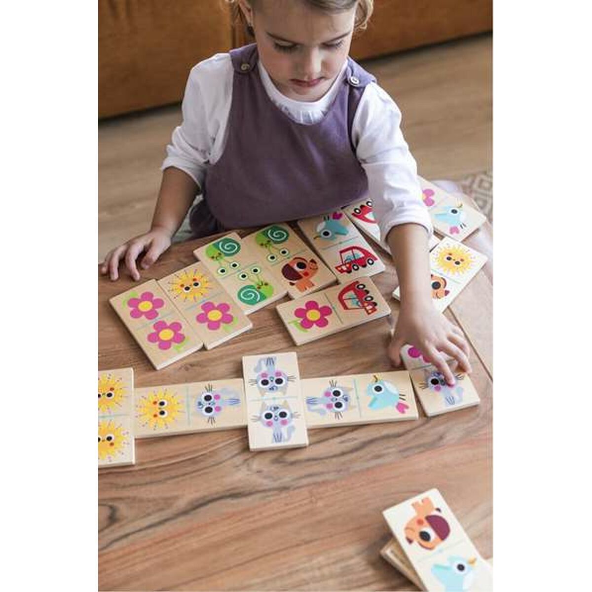 Domino Diset Trä Barn 28 Delar-Leksaker och spel, Spel och tillbehör-Diset-peaceofhome.se