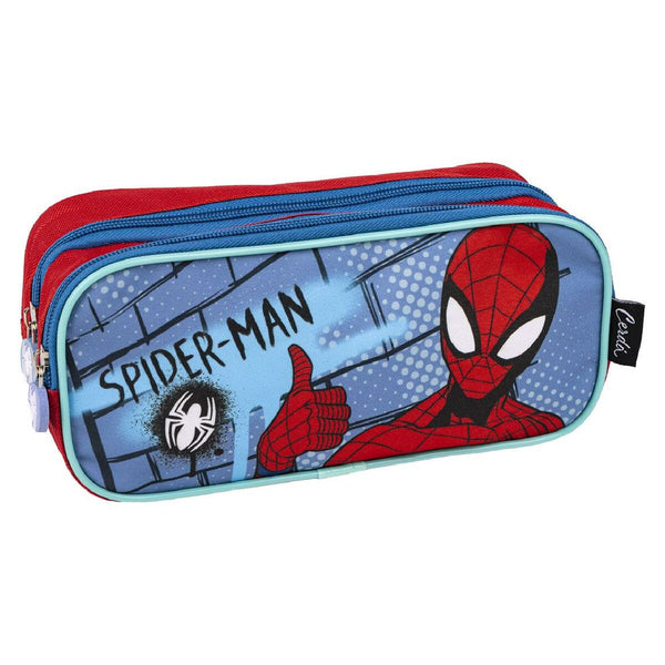 Dubbel bär-allt Spider-Man Röd Blå 22,5 x 8 x 10 cm-Kontor och Kontorsmaterial, Skol- och utbildningsmaterial-Spider-Man-peaceofhome.se