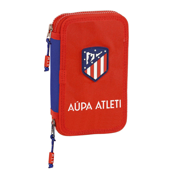Dubbelt pennfodral Atlético Madrid Röd Marinblå (28 Delar)-Kontor och Kontorsmaterial, Skol- och utbildningsmaterial-Atlético Madrid-peaceofhome.se