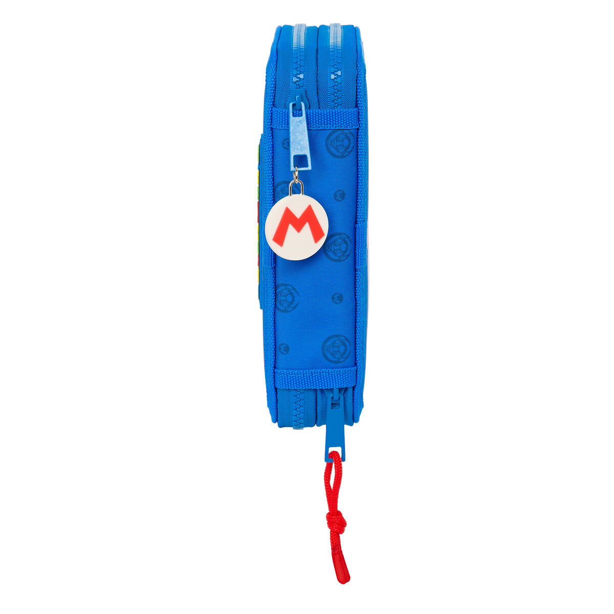 Dubbelt pennfodral Super Mario Play Blå Röd 12.5 x 19.5 x 4 cm (28 Delar)-Kontor och Kontorsmaterial, Skol- och utbildningsmaterial-Super Mario-peaceofhome.se