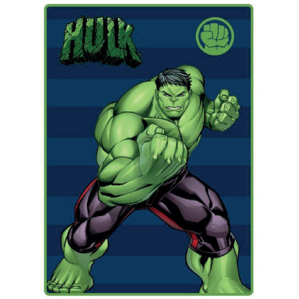 Filt The Avengers Hulk 100 x 140 cm Blå Grön Polyester-Hem och matlagning, Mjuk inredning-The Avengers-peaceofhome.se