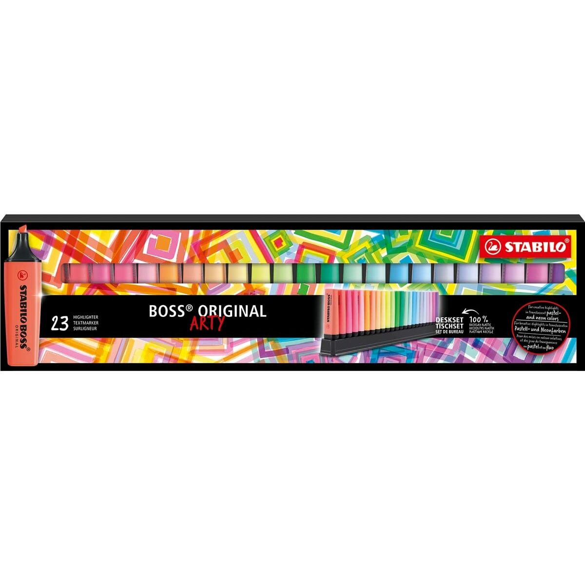 Fluorescerande markörsuppsättning Stabilo Boss Arty Multicolour (5 antal)-Kontor och Kontorsmaterial, Kulspetspennor, pennor och skrivverktyg-Stabilo-peaceofhome.se