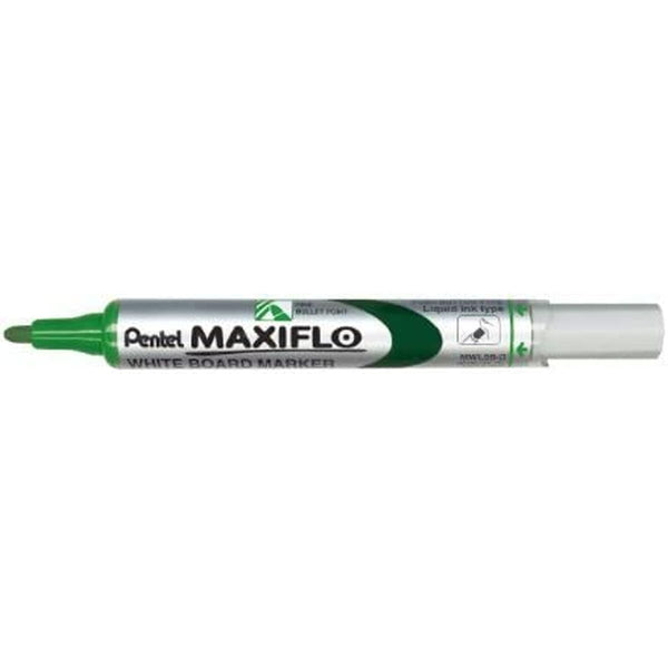 Flytande kritamarkör Pentel Maxiflo MWL-5S Grön (12 Delar)-Kontor och Kontorsmaterial, Kulspetspennor, pennor och skrivverktyg-Pentel-peaceofhome.se