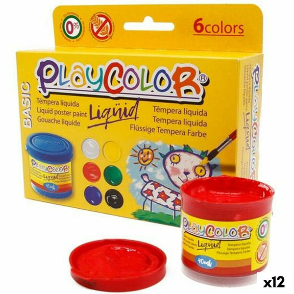 Gouache Playcolor Multicolour 40 ml (12 antal)-Kontor och Kontorsmaterial, konst och hantverk-Playcolor-peaceofhome.se
