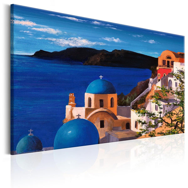 Handmålad tavla - Beautiful Santorini-Tavla Handmålad-Artgeist-90x60-peaceofhome.se