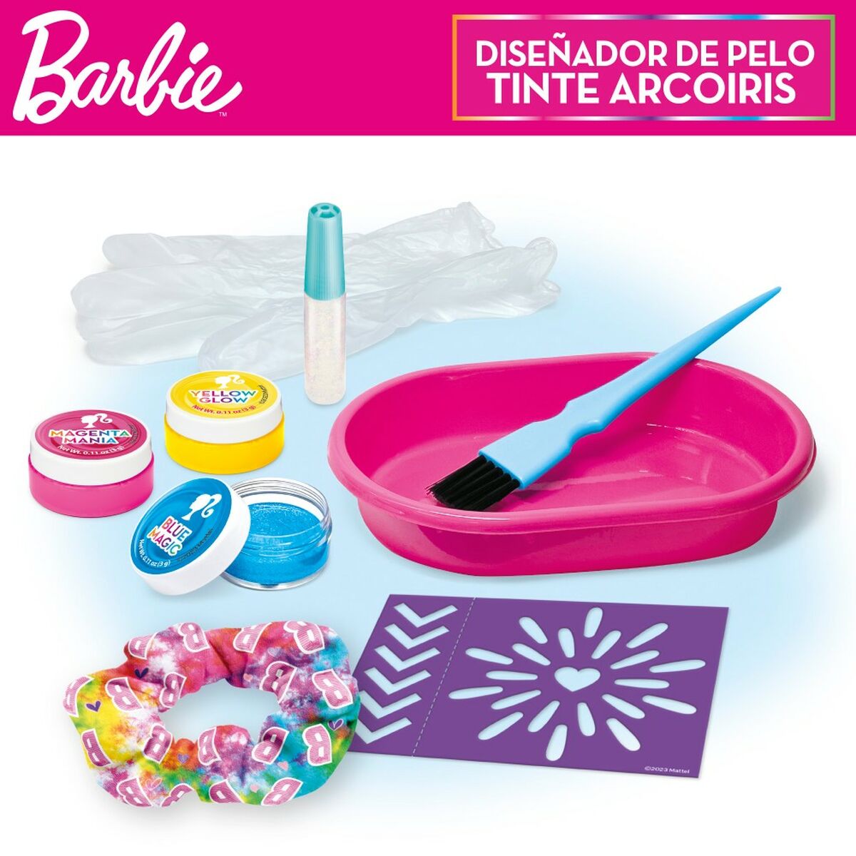Hårstylingset Barbie Rainbow Tie 15,5 x 10,5 x 2,5 cm Hår med höjdpunkter Multicolour-Leksaker och spel, Imitera spel-Barbie-peaceofhome.se