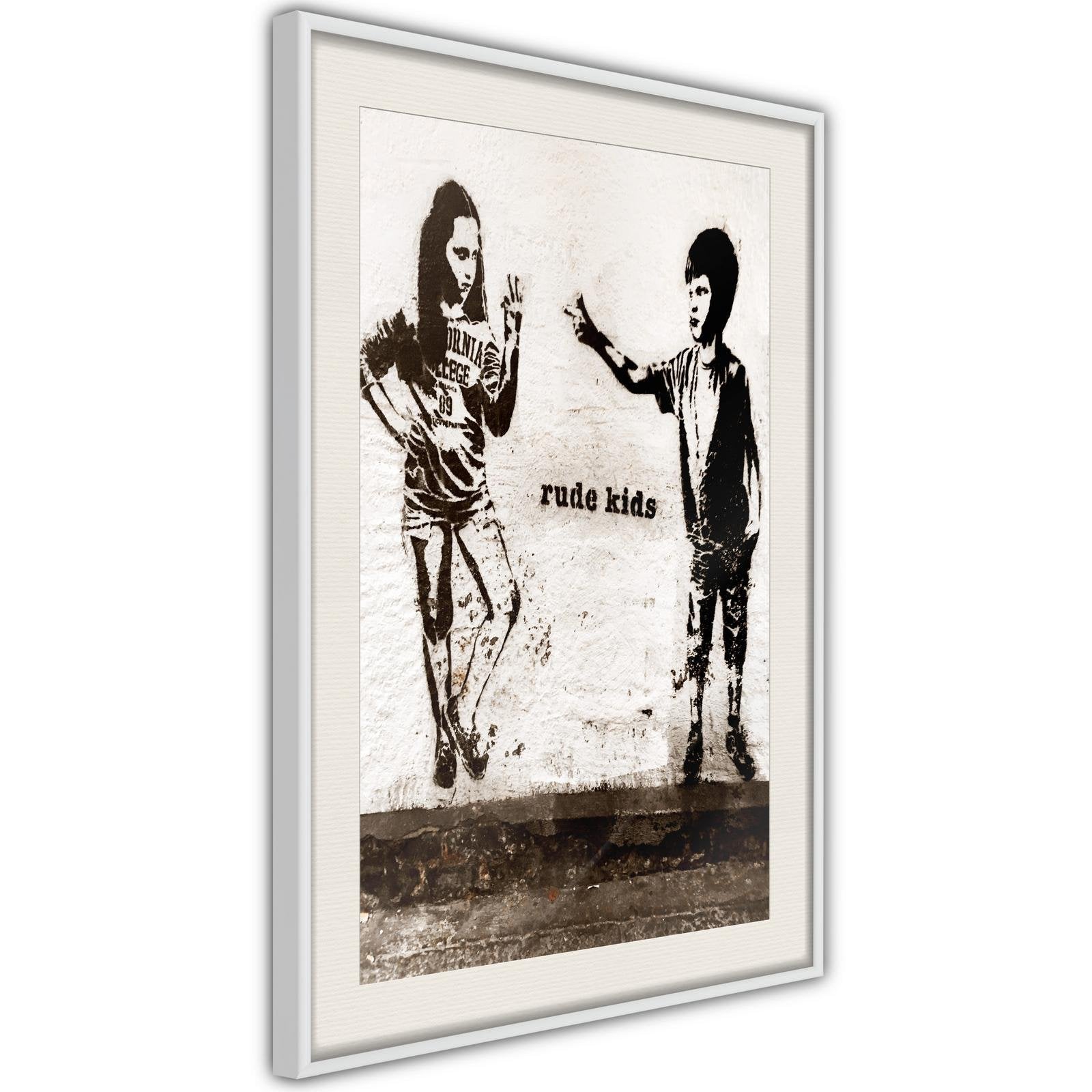 Inramad Poster / Tavla - Banksy: Rude Kids-Poster Inramad-Artgeist-peaceofhome.se