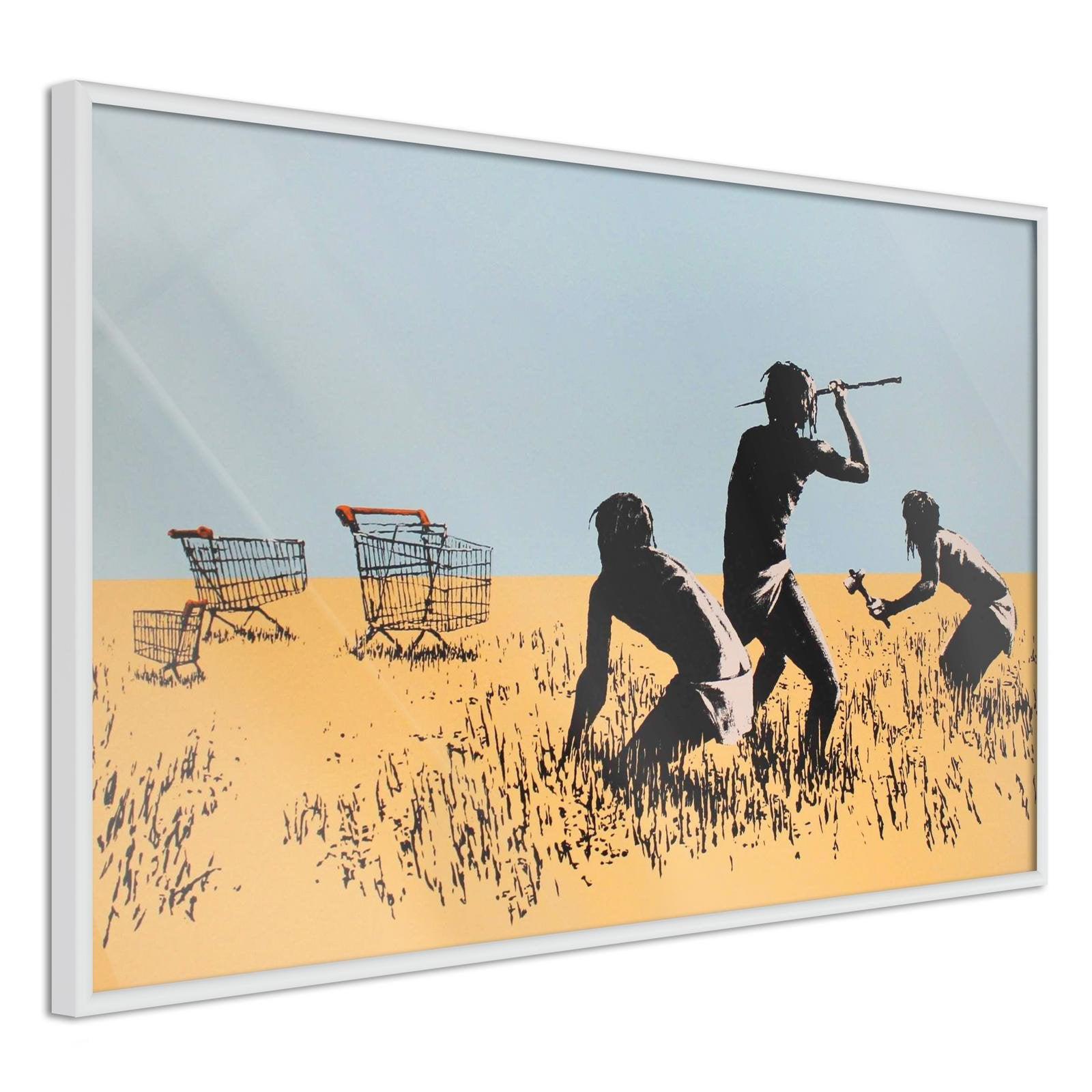 Inramad Poster / Tavla - Banksy: Trolley Hunters-Poster Inramad-Artgeist-peaceofhome.se