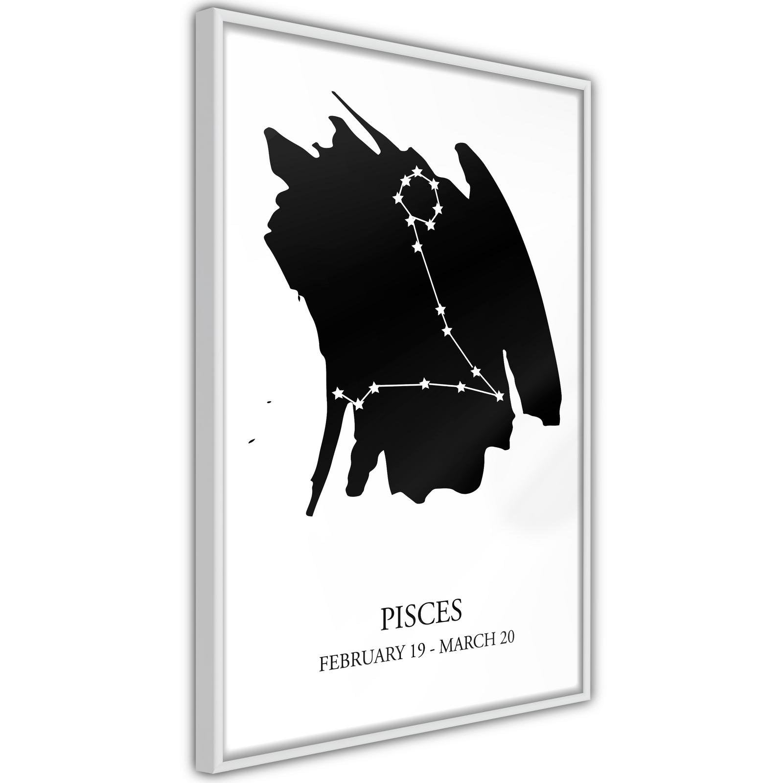 Inramad Poster / Tavla - Zodiac: Pisces I-Poster Inramad-Artgeist-peaceofhome.se