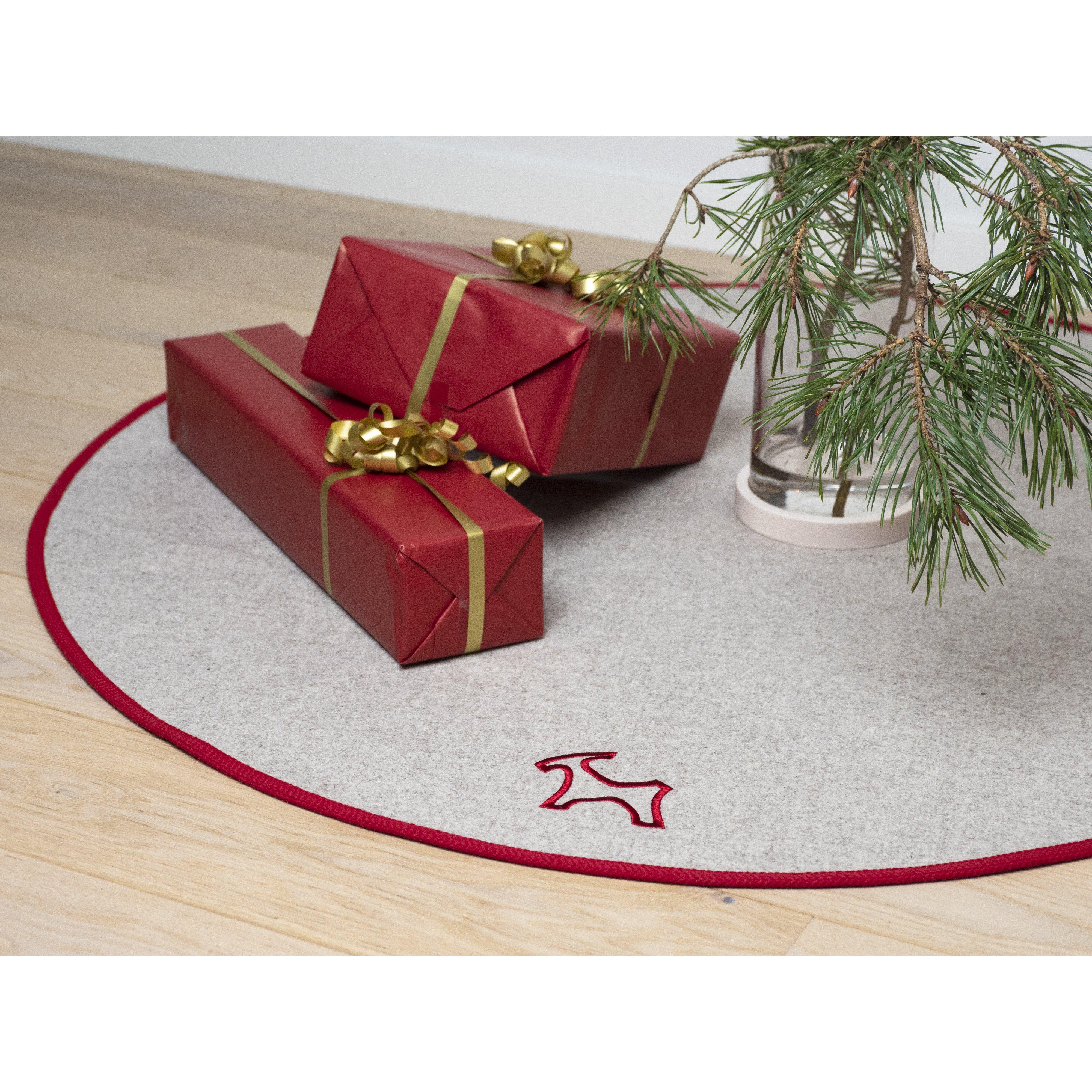 Jullmatta ull-röd/Christmas tree skirt wool-red-Julgransmattor-Rotor Design-peaceofhome.se