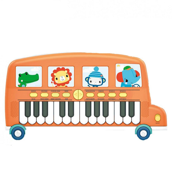 Leksakspiano Fisher Price Elpiano Buss (3 antal)-Leksaker och spel, Barns Musikinstrument-Fisher Price-peaceofhome.se