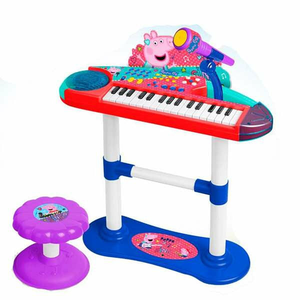 Leksakspiano Peppa Pig Mikrofon Sittpall-Leksaker och spel, Barns Musikinstrument-Peppa Pig-peaceofhome.se