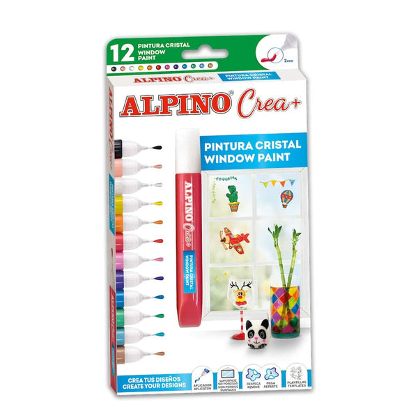 Måla Alpino Crea + Glas Multicolour Vit-Kontor och Kontorsmaterial, konst och hantverk-Alpino-peaceofhome.se