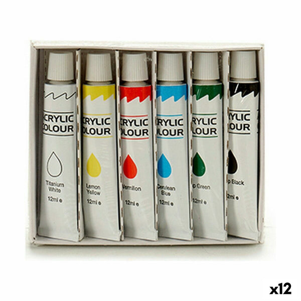 Målarset Multicolour Akrylfärg 12 ml (12 antal)-Kontor och Kontorsmaterial, konst och hantverk-Pincello-peaceofhome.se