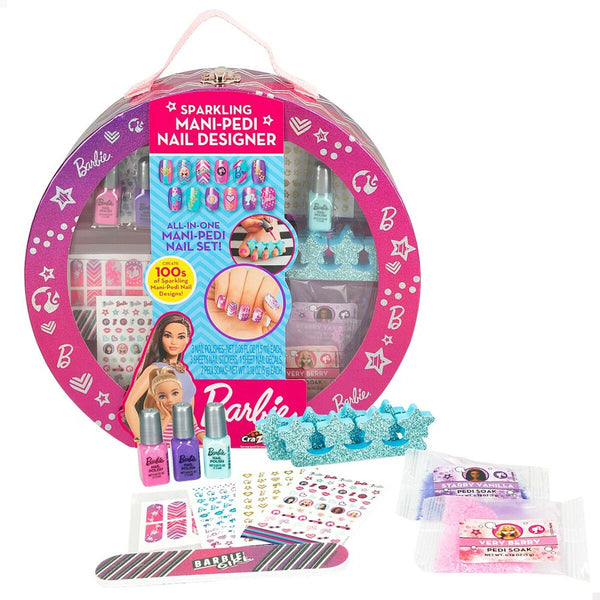 Manikyr- och pedikyrpaket Barbie Sparkling 25,5 x 25 x 5 cm Fall-Leksaker och spel, Imitera spel-Barbie-peaceofhome.se
