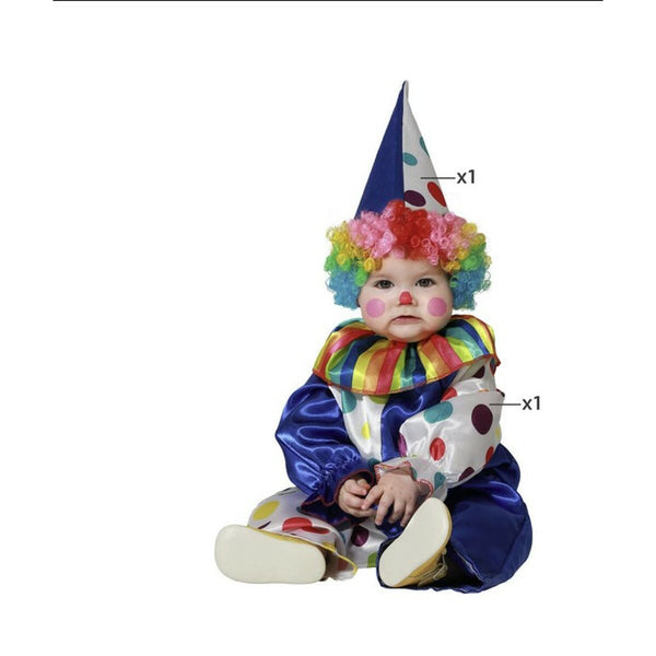 Maskeraddräkt bebis Clown-Leksaker och spel, Fancy klänning och accessoarer-BigBuy Carnival-peaceofhome.se