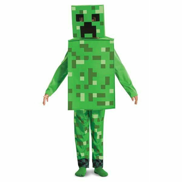 Maskeraddräkt för barn Minecraft Creeper 3 Delar Grön-Leksaker och spel, Fancy klänning och accessoarer-Minecraft-4-6 år-peaceofhome.se