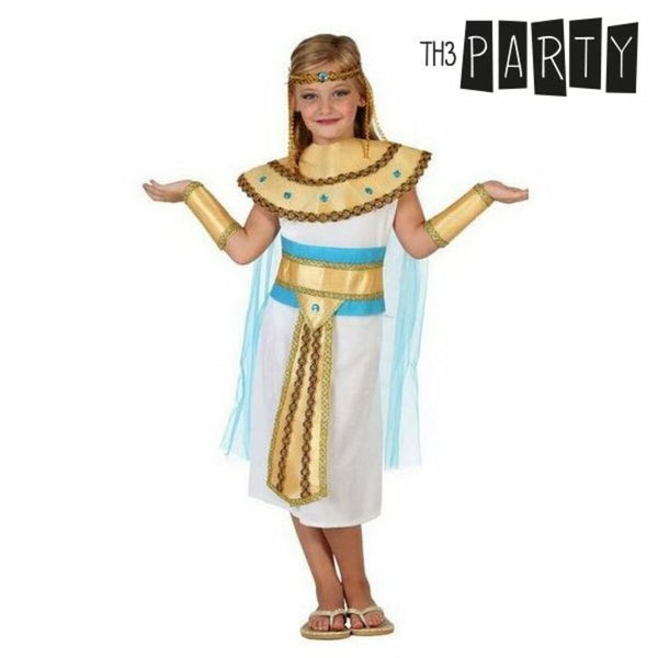Maskeraddräkt för barn Th3 Party Vit Egyptisk kvinna (5 Delar)-Leksaker och spel, Fancy klänning och accessoarer-Th3 Party-peaceofhome.se