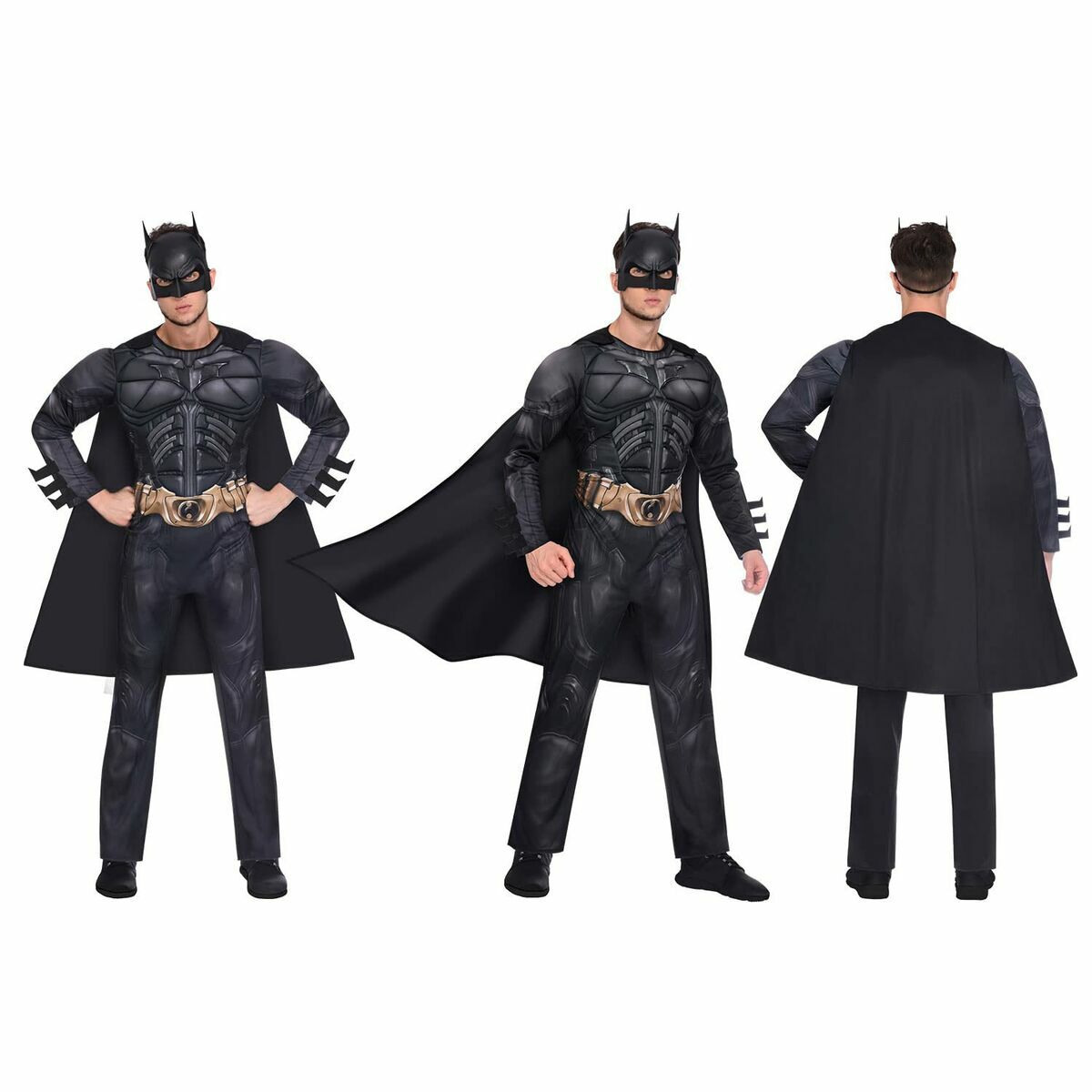 Maskeraddräkt vuxna Batman The Dark Knight 3 Delar-Leksaker och spel, Fancy klänning och accessoarer-Batman-L-peaceofhome.se