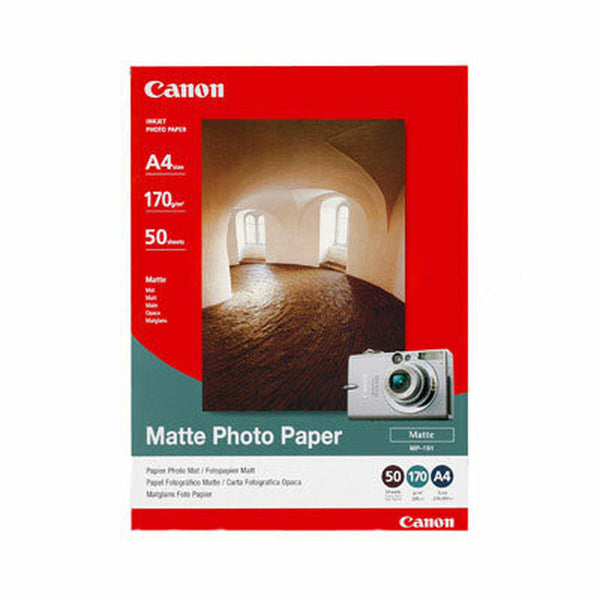 Matt fotografiskt papper Canon MP-101 A4 (50 antal)-Kontor och Kontorsmaterial, Pappersprodukter för kontoret-Canon-peaceofhome.se