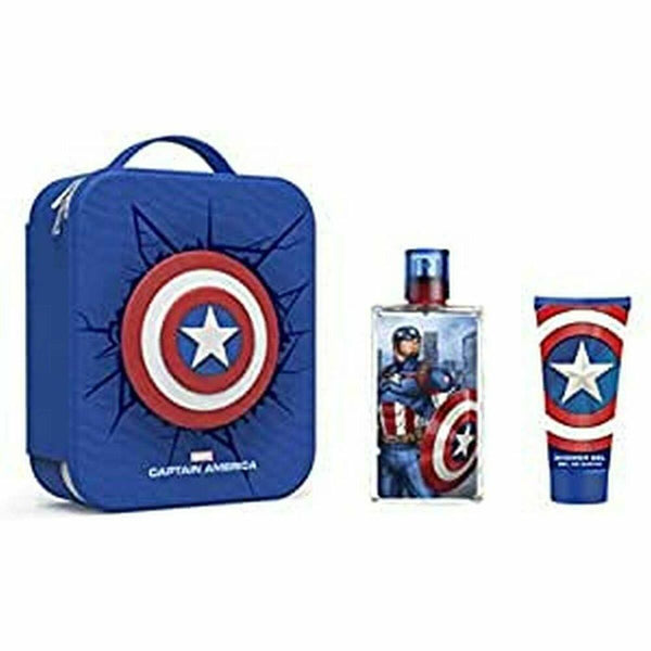 Parfymset Barn Cartoon Capitan America Neceser Lote Captain America 3 Delar 2 Delar-Skönhet, Parfymer och dofter-Cartoon-peaceofhome.se