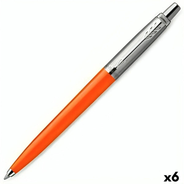 Penna Parker Jotter Originals Orange Stål (6 antal)-Kontor och Kontorsmaterial, Kulspetspennor, pennor och skrivverktyg-Parker-peaceofhome.se
