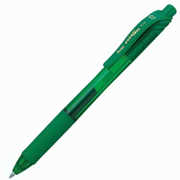 Penna Pentel EnerGel Grön 0,7 mm (12 Delar)-Kontor och Kontorsmaterial, Kulspetspennor, pennor och skrivverktyg-Pentel-peaceofhome.se