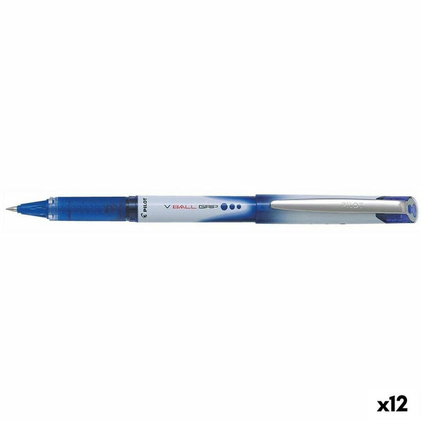 Penna Roller Pilot V-Ball Grip 0,7 mm Blå (12 antal)-Kontor och Kontorsmaterial, Kulspetspennor, pennor och skrivverktyg-Pilot-peaceofhome.se