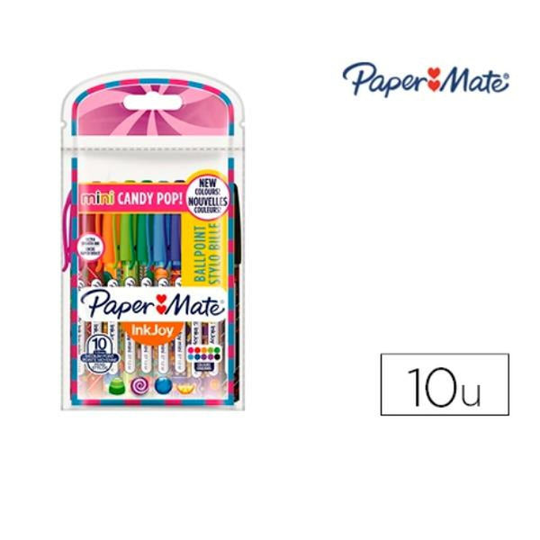 Penna för flytande bläck Paper Mate 2022692 Purpur Multicolour (10 antal)-Kontor och Kontorsmaterial, Kulspetspennor, pennor och skrivverktyg-Paper Mate-peaceofhome.se