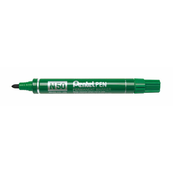 Permanent markörpenna Pentel N50-BE Grön 12 Delar-Kontor och Kontorsmaterial, Kulspetspennor, pennor och skrivverktyg-Pentel-peaceofhome.se