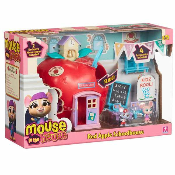 Playset Bandai Mouse In The House Red Apple Schoolhouse 24 x 16,5 x 8 cm-Leksaker och spel, Dockor och actionfigurer-Bandai-peaceofhome.se