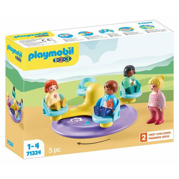 Playset Playmobil 1.2.3 Karusell 5 Delar-Leksaker och spel, Dockor och actionfigurer-Playmobil-peaceofhome.se
