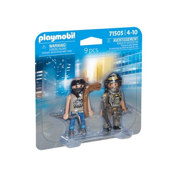 Playset Playmobil Polis Tjuv 9 Delar-Leksaker och spel, Dockor och actionfigurer-Playmobil-peaceofhome.se
