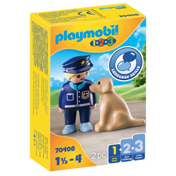 Playset Police with Dog 1 Easy Starter Playmobil 70408 (2 pcs)-Leksaker och spel, Dockor och actionfigurer-Playmobil-peaceofhome.se