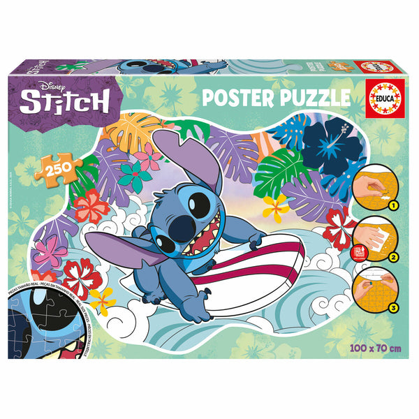 Pussel Stitch Poster 250 Delar-Leksaker och spel, Pussel och hjärngrupper-Stitch-peaceofhome.se