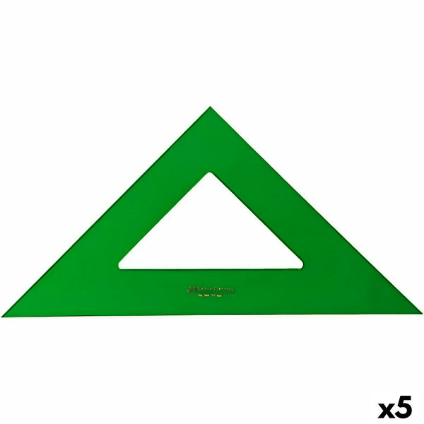 Rätvinklig linjal Faber-Castell Grön 25 cm (5 antal)