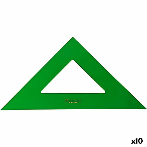 Rätvinklig linjal Faber-Castell Grön 32 cm (10 antal)