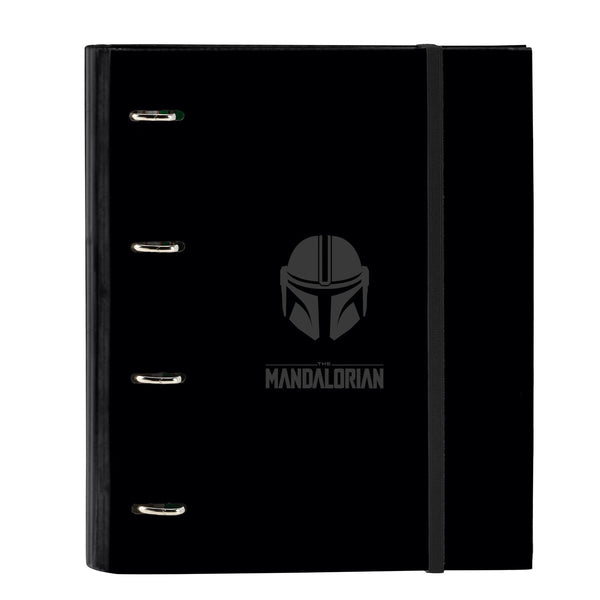 Ringpärm The Mandalorian Svart (27 x 32 x 3.5 cm)-Kontor och Kontorsmaterial, Kontorsmaterial-The Mandalorian-peaceofhome.se