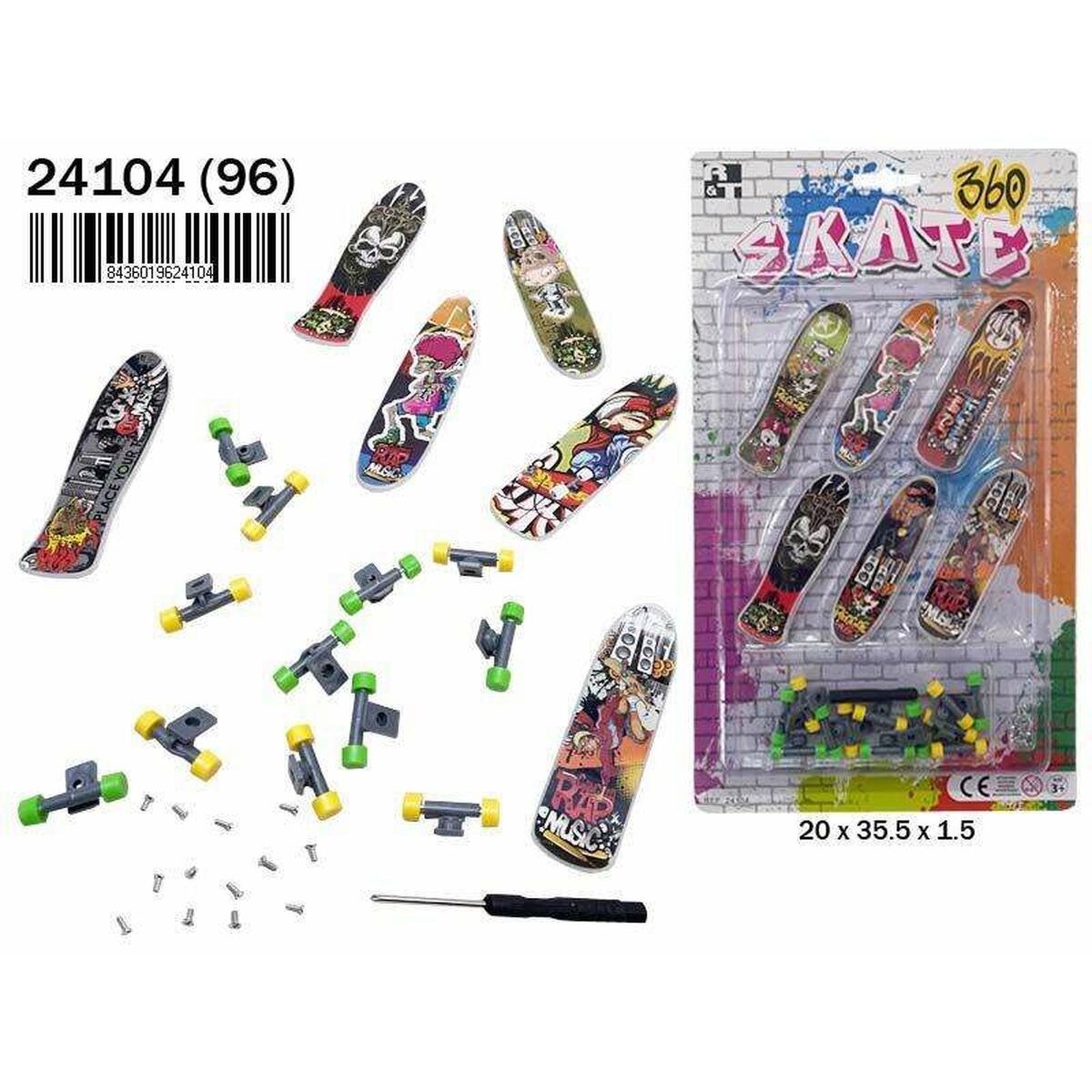 Skateboard för fingrar 20 x 35,5 x 1,5 cm 6 Delar-Leksaker och spel, Original- och skämtgåvor-BigBuy Fun-peaceofhome.se