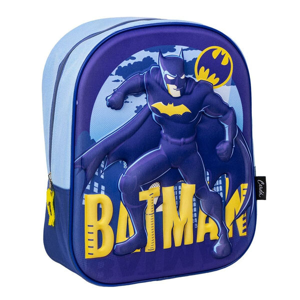 Skolryggsäck 3D Batman Blå 25 x 31 x 10 cm-Kontor och Kontorsmaterial, Skol- och utbildningsmaterial-Batman-peaceofhome.se