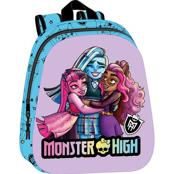 Skolryggsäck Monster High Blå Lila 27 x 33 x 10 cm-Kontor och Kontorsmaterial, Skol- och utbildningsmaterial-Monster High-peaceofhome.se