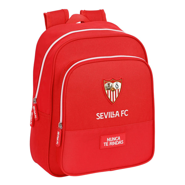 Skolryggsäck Sevilla Fútbol Club Röd (28 x 34 x 10 cm)-Kontor och Kontorsmaterial, Skol- och utbildningsmaterial-Sevilla Fútbol Club-peaceofhome.se